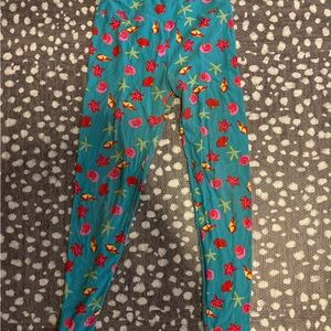 Kids Colorful Starfish Print Leggings